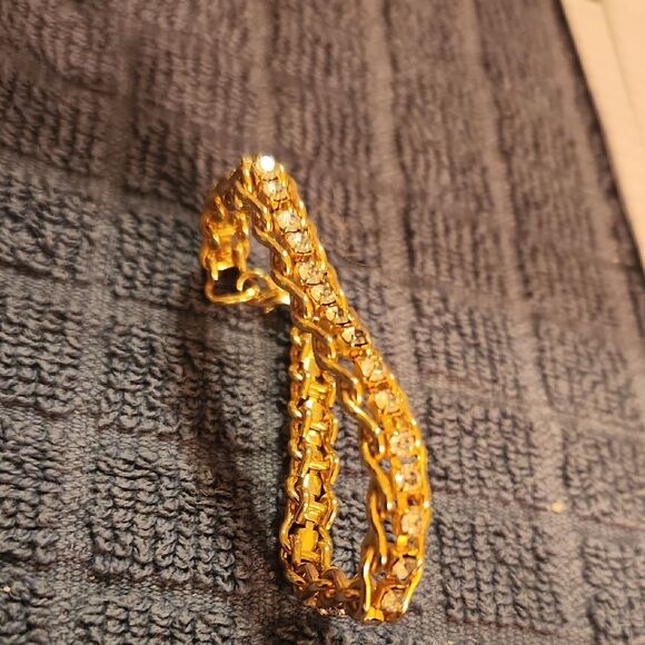 Source Unknown Jewelry - Gold-Tone Railroad Track Bracelet